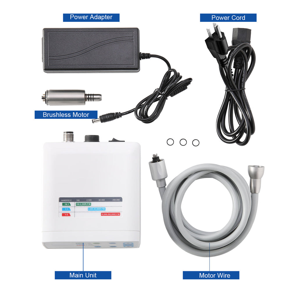 Dental LED Brushless Electric Micro Motor Internal Spray 1:1/1:5/16:1 4/2 Hole