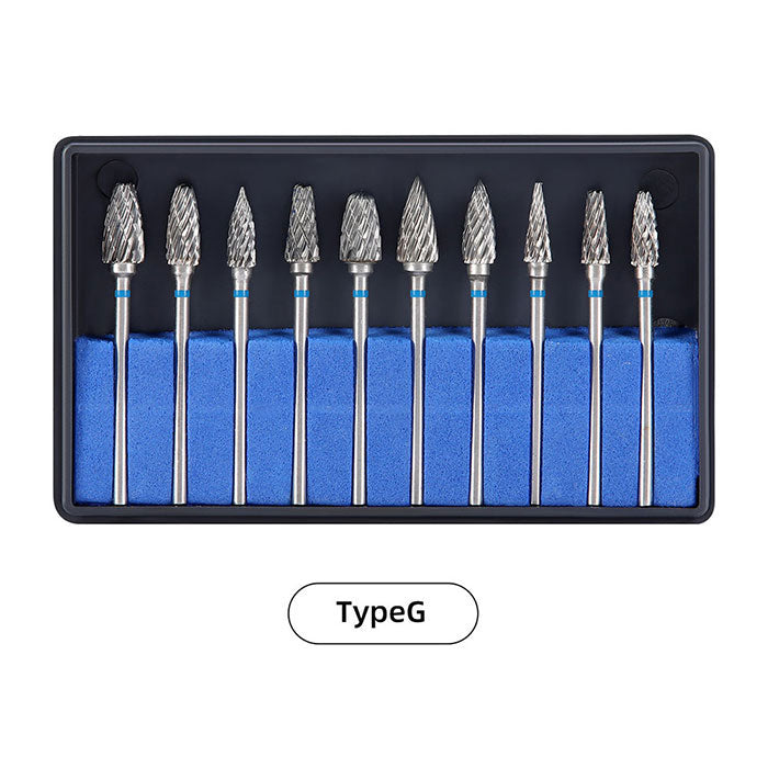 Dental Carbide Drills Cutter Burs Kit HP 2.35mm Type A/G/J 10pcs/Box