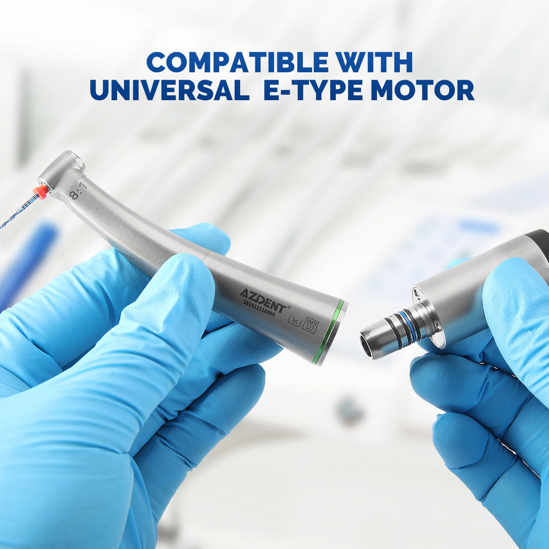 Dental Mini 8:1 Low Speed Handpiece Contra Angle Quattro Spray