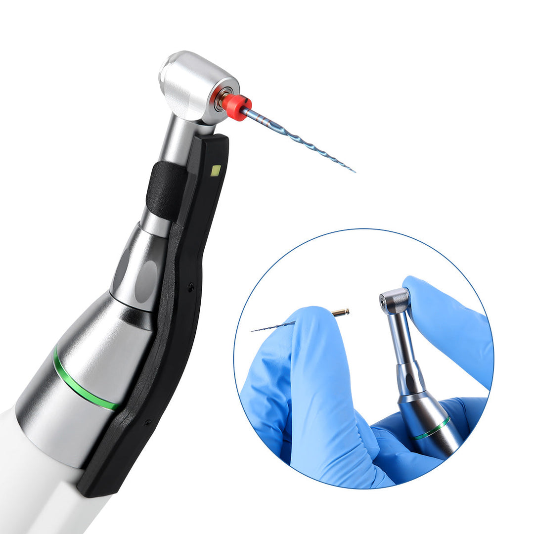 Dental Wireless LED Endo Motor Reciprocating Mini 16:1 Contra Angle Built-in 7 Programs Setting