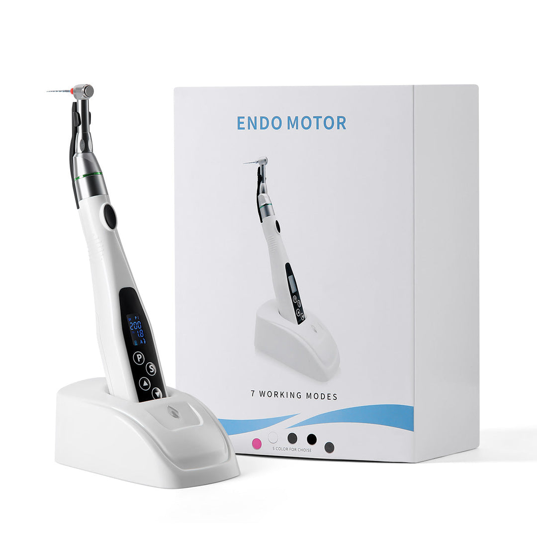 Dental Wireless LED Endo Motor Reciprocating Mini 16:1 Contra Angle Built-in 7 Programs Setting