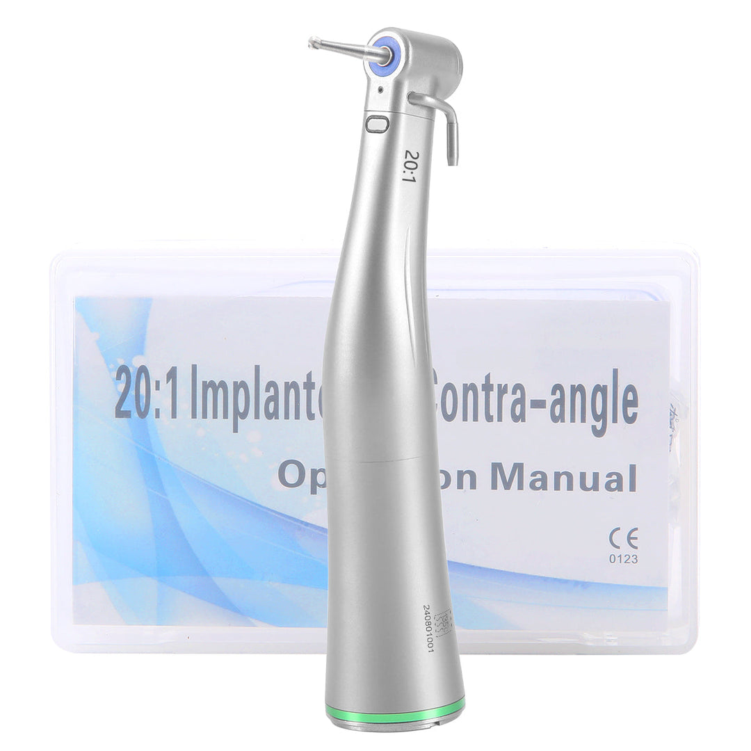 Dental LED Fiber Optic 20:1 Implant Contra Angle Handpiece