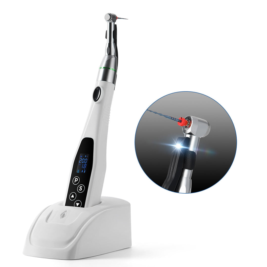 Dental Wireless LED Endo Motor Reciprocating Mini 16:1 Contra Angle Built-in 7 Programs Setting