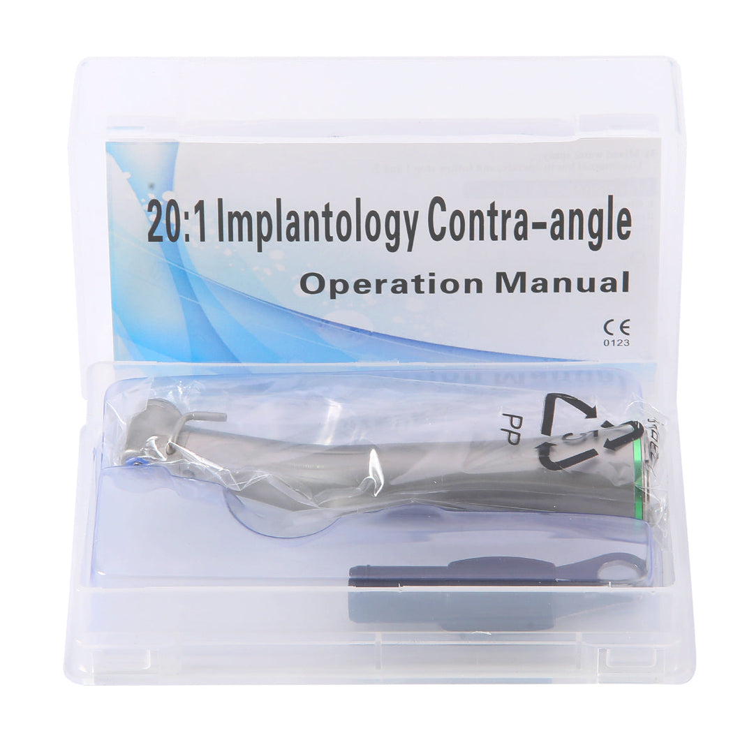 Dental LED Fiber Optic 20:1 Implant Contra Angle Handpiece