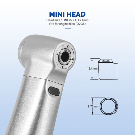 Dental Mini 16:1 Fiber Optic Contra Angle Handpiece