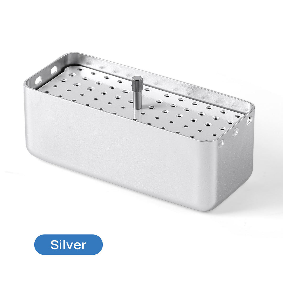 Dental Disinfection Box Holder Aluminum 72 Holes for Burs