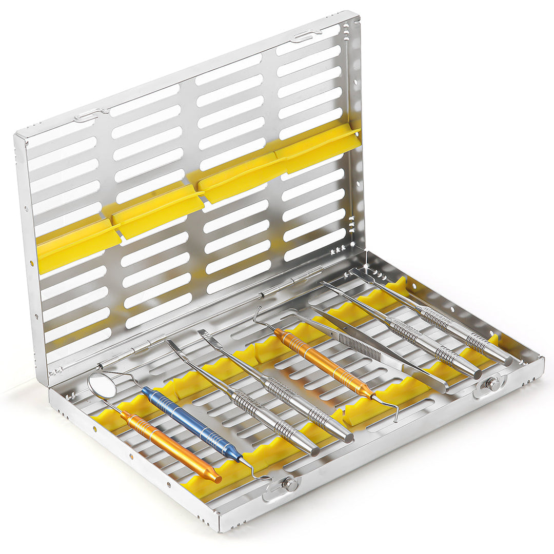 Dental Instrument Disinfection Box Sterilization Rack Autoclavable Tray 5 /10 /20 Grids