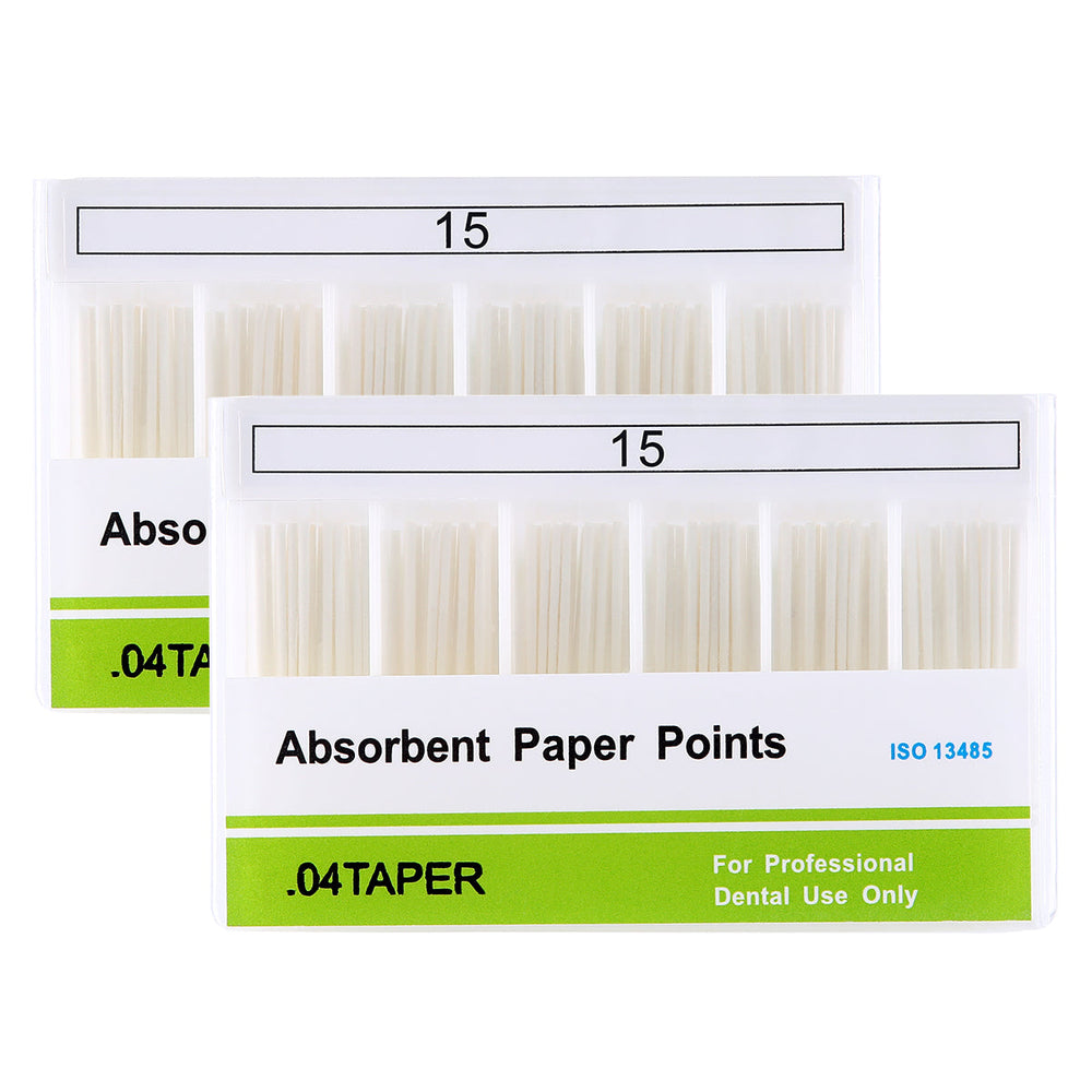 Absorbent Paper Points #15 Taper Size 0.04 Color Coded 100/Box