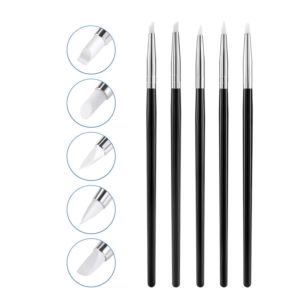 Dental Porcelain Brush Pen Composite Cement Porcelain Silicone Shaping Smoothing Removing 5pcs/Bag