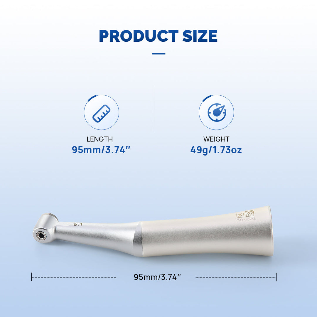 Dental 6:1 Reduction Endo Handpiece Contra Angle Mini Head Push Button