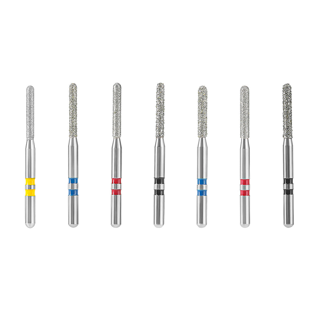 Dental Diamond Burs FG Cutting Zirconia Ceramic Cylinders 10pcs