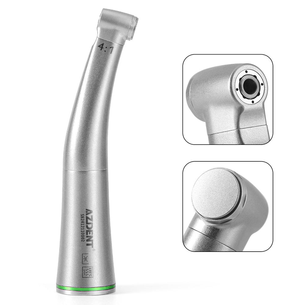 Dental 4:1 Low Speed Handpiece Contra Angle Mini Head Quattro Spray