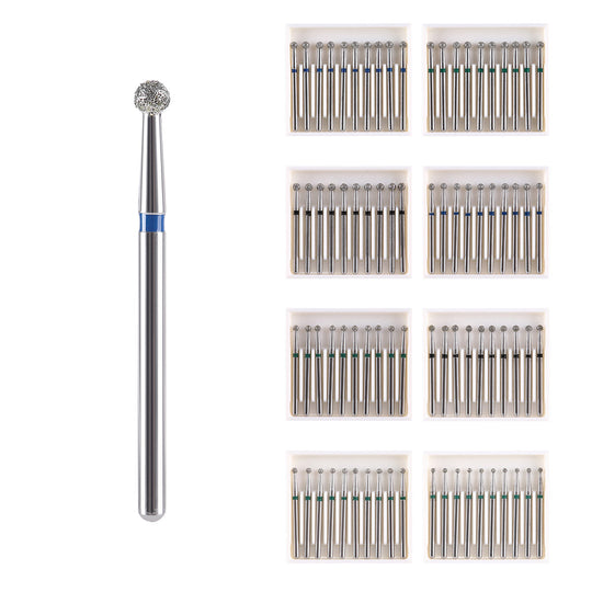 Dental Diamond Burs Drills Ball Round FG 1.6mm for High Speed Handpiece 10pcs/Pk