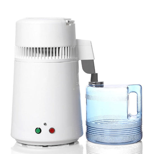 Water Distiller Stainless Steel Plastic Bucket Double Button 750W 4L 1L/H