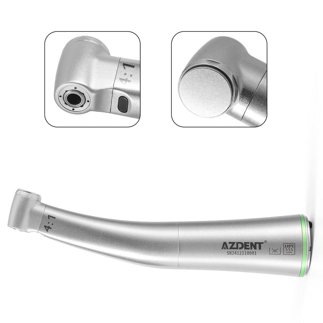 Dental Mini 4:1 Contra Angle Fiber Optic Handpiece 6 Hole