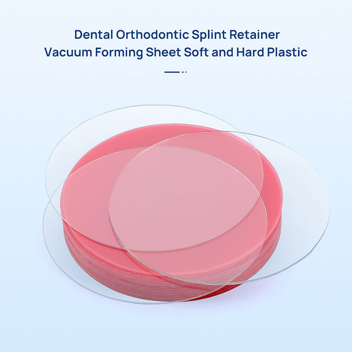 Dental Orthodontic Splint Retainer Vacuum Forming Sheet Soft and Hard Plastic Clear Round