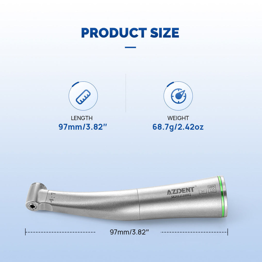 Dental 4:1 Low Speed Handpiece Contra Angle Mini Head Quattro Spray