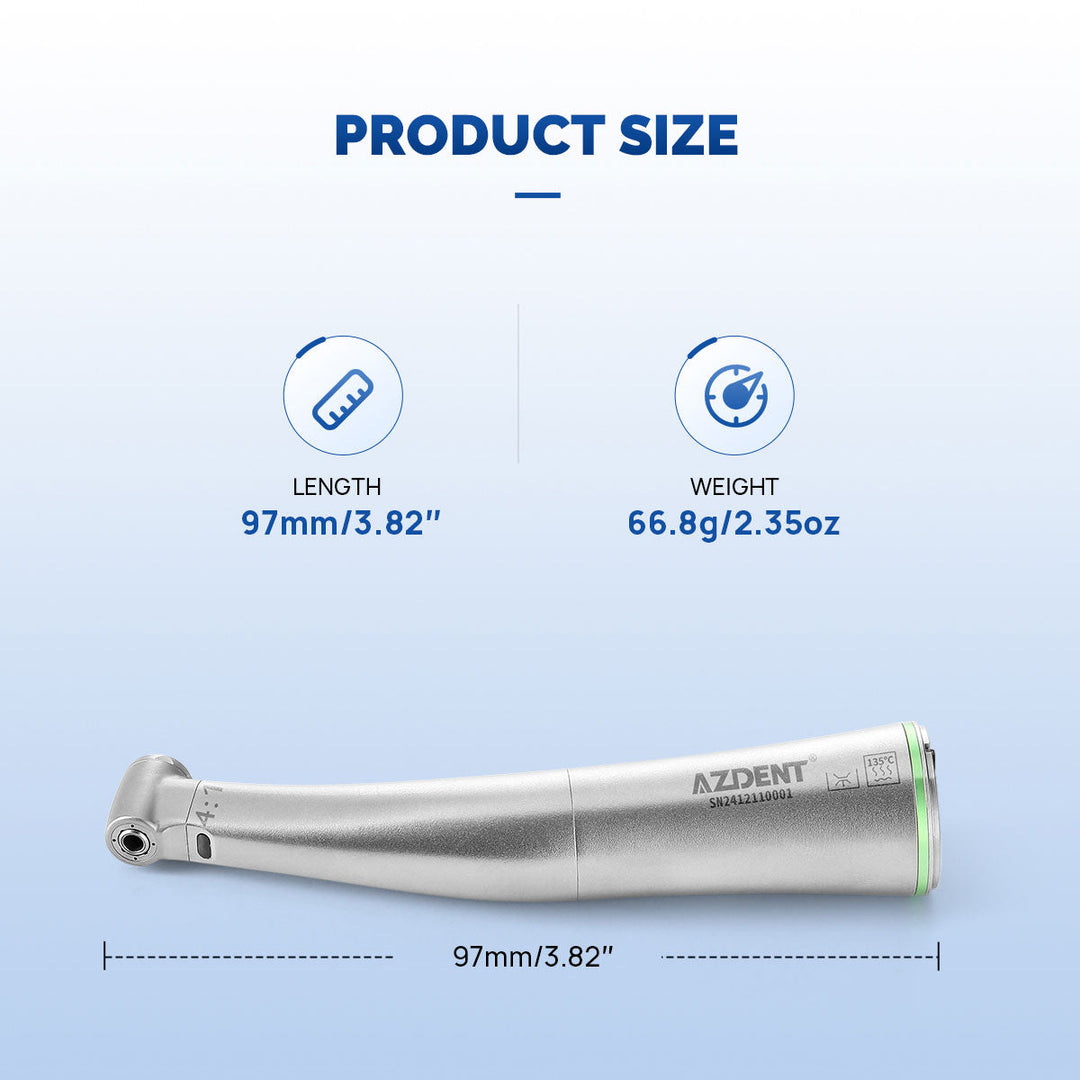 Dental Mini 4:1 Contra Angle Fiber Optic Handpiece 6 Hole