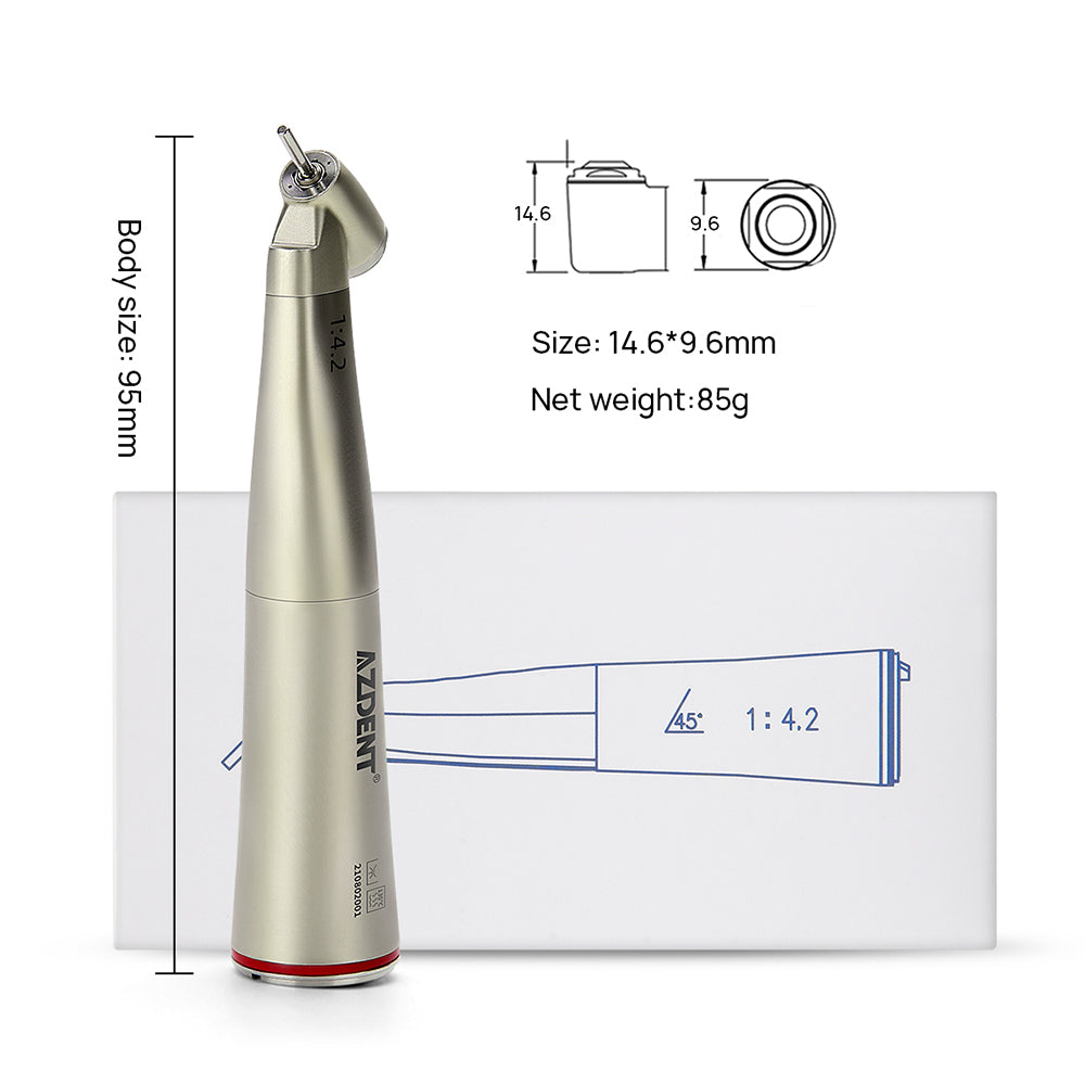 45 Degree Electric Contra Angle 1:4.2 Fiber Optic Handpiece