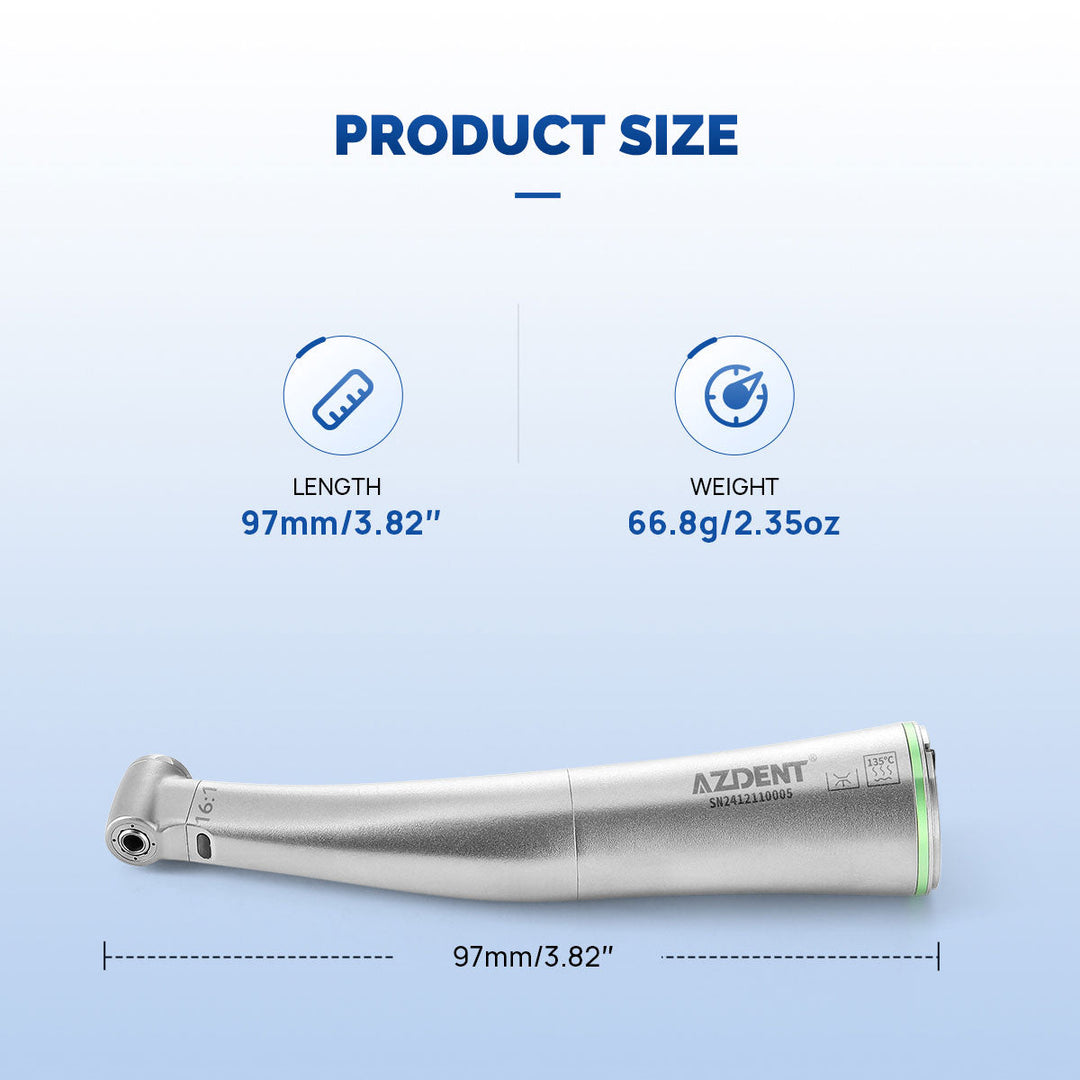 Dental Mini 16:1 Fiber Optic Contra Angle Handpiece