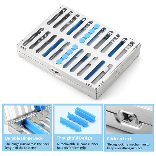 Dental Instrument Disinfection Box Sterilization Rack Autoclavable Tray 5 /10 /20 Grids