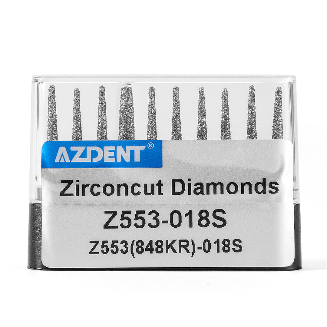 Dental Diamond Burs FG Cutting Zirconia Ceramic Taper 10pcs