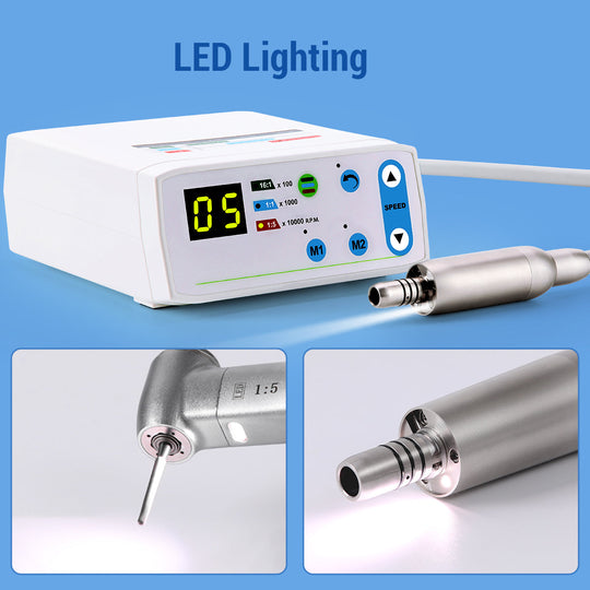 Dental LED Brushless Electric Micro Motor Internal Spray 1:1/1:5/16:1 4/2 Hole