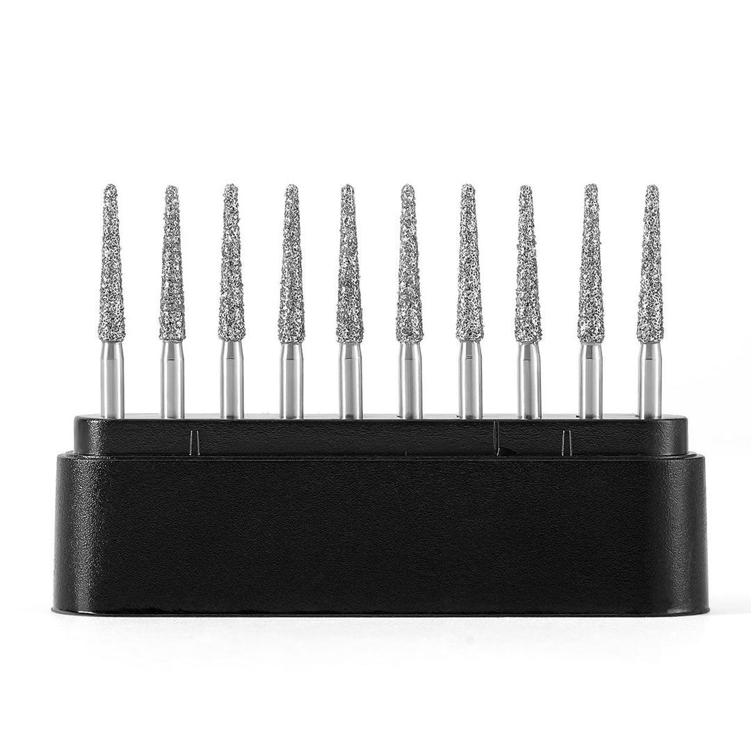 Dental Diamond Burs FG Cutting Zirconia Ceramic Taper 10pcs