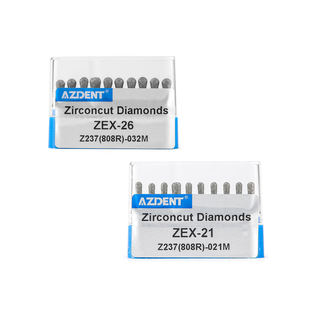 Dental Diamond Burs FG Cutting Zirconia Ceramic Round End