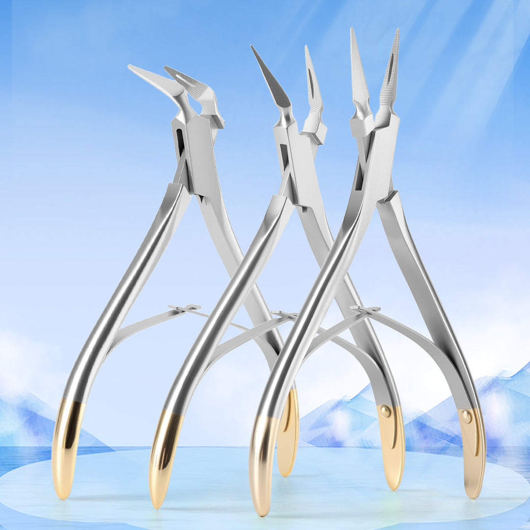 Dental Residual Root Tweezers Tooth Extraction Straight Curved