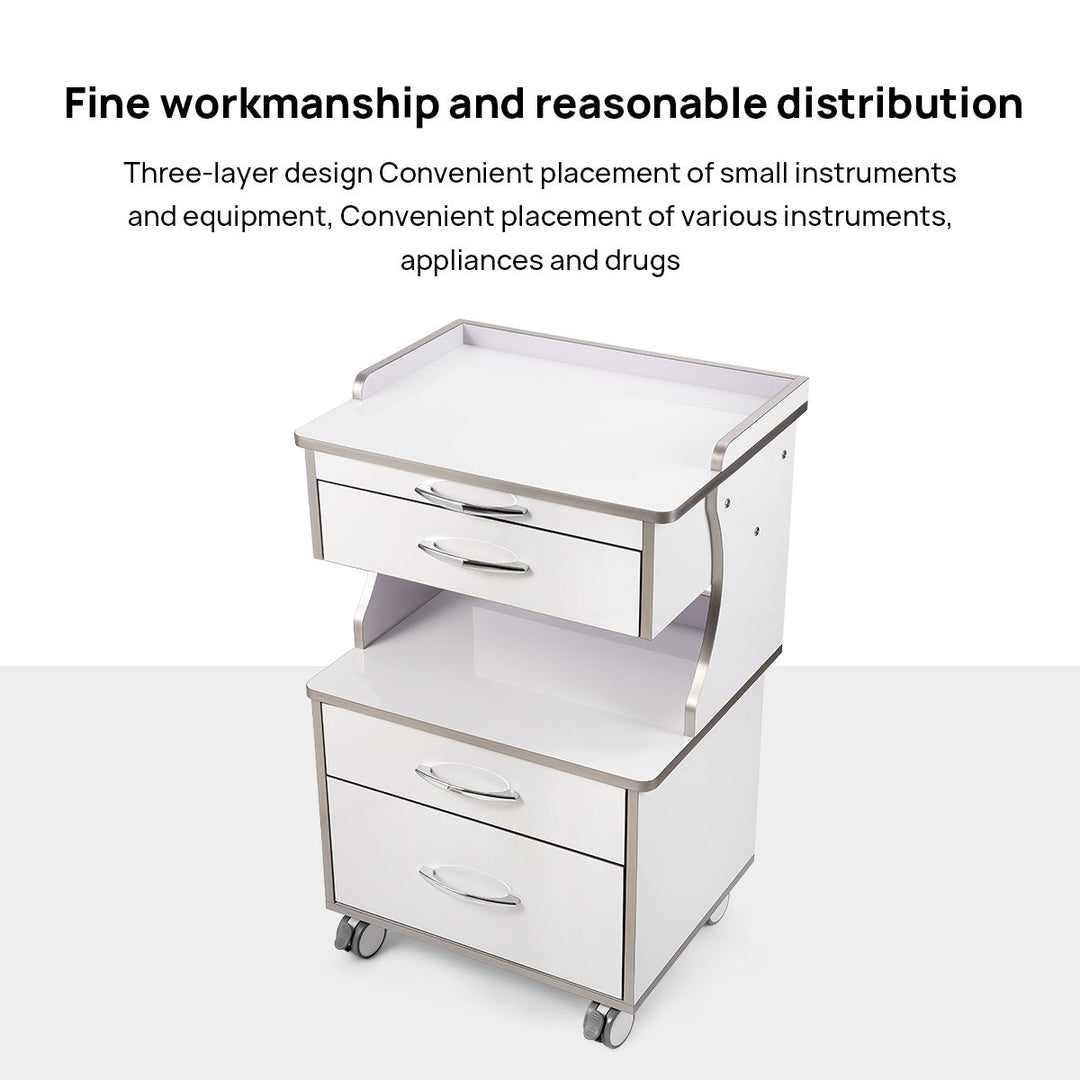 Dental G15 Mobile Cabinet Cart Three Drawers with Socket