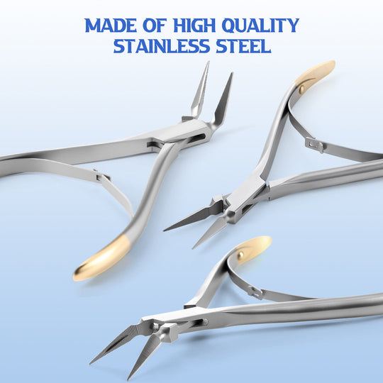 Dental Residual Root Tweezers Tooth Extraction Straight Curved