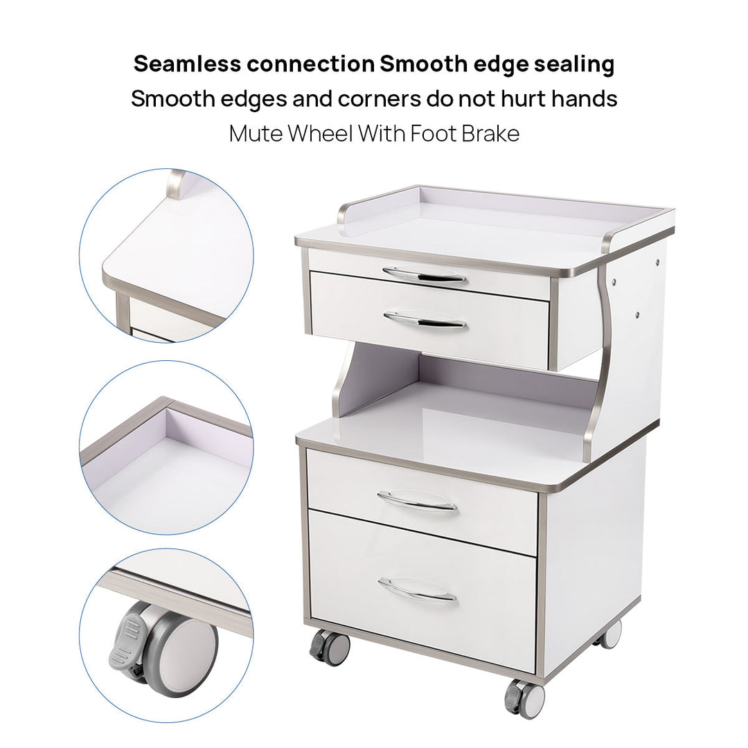 Dental G15 Mobile Cabinet Cart Three Drawers with Socket