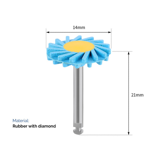 Dental Zirconia Polishing Wheel 3-Step Polishing System RA2.35mm for Contra Angle Handpiece 6pcs/Box