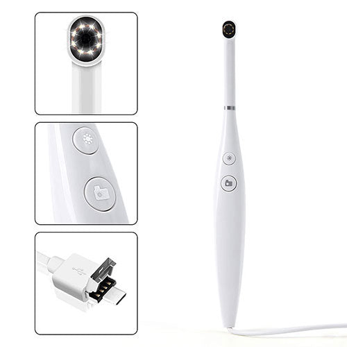 Dental USB Intraoral Camera Oral Endoscope 3 Speed Adjustment/ 8 LED Light/ 2 Interfaces