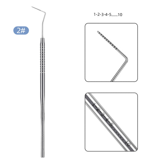 Dental Probe Graduated Periodontal Probe Scale Probe #1 #2 #3 #4 #5 #8