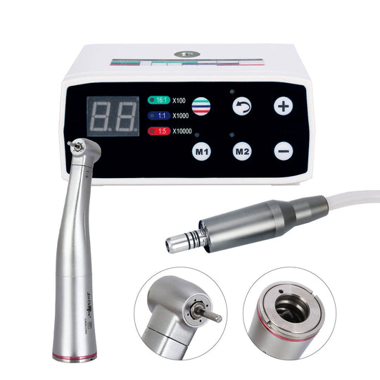 Dental LED Brushless Micro Motor And 1:5 Increasing Contra Angle Handpiece