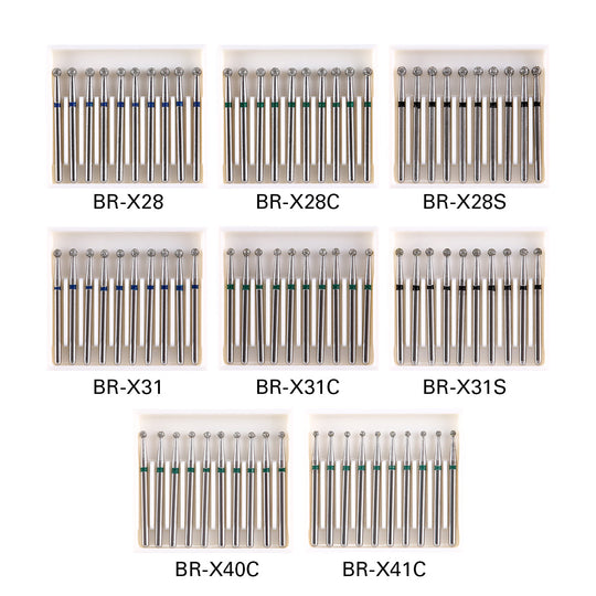 Dental Diamond Burs Drills Ball Round FG 1.6mm for High Speed Handpiece 10pcs/Pk