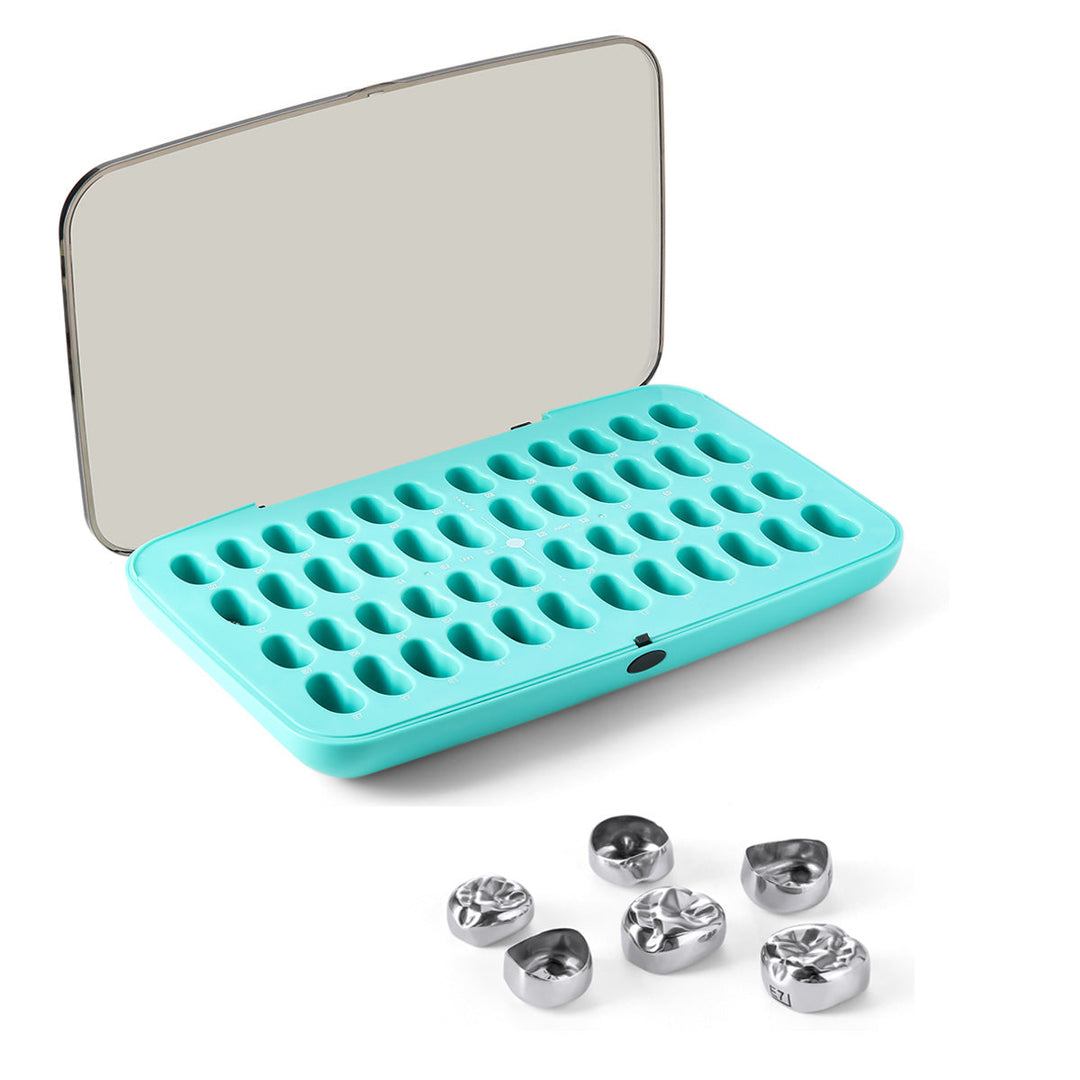 Dental Stainless Steel Kids Crown Primary Molar Temporary Crowns Kit 48pcs/Box