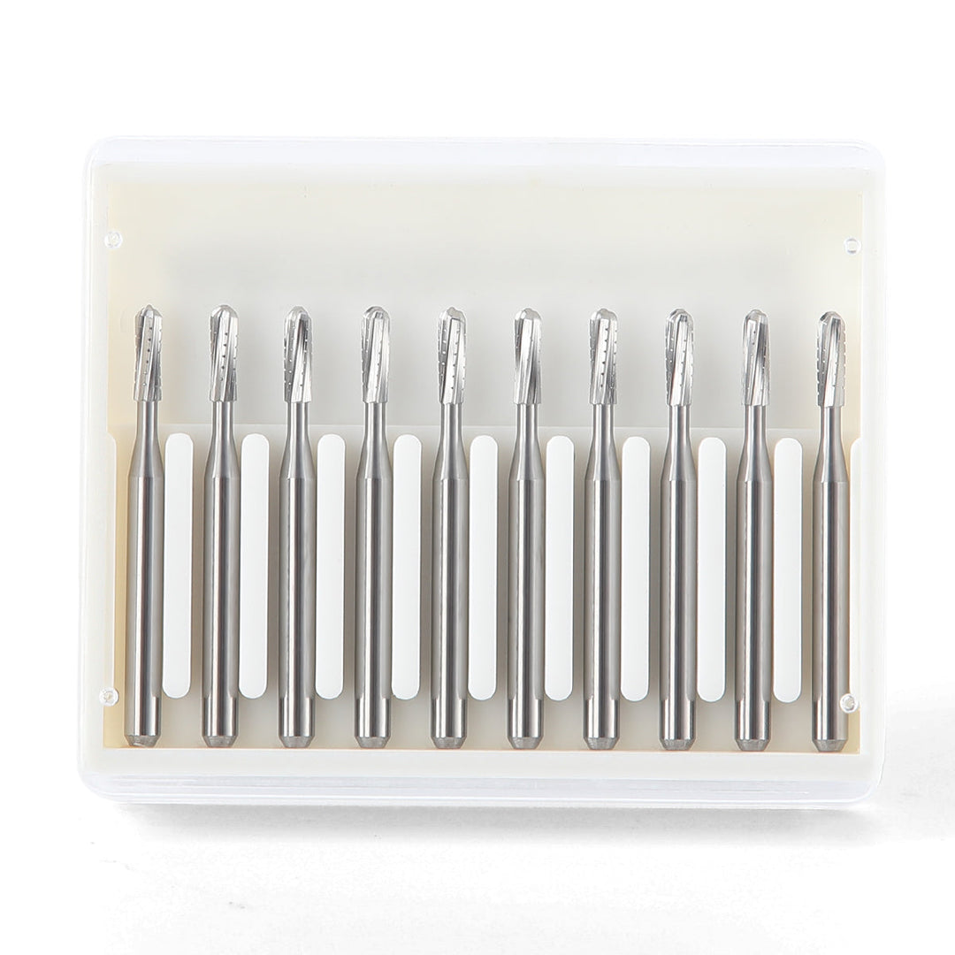 Dental Carbide Bur FG #1558 Straight Round End Crosscut Fissure 10Pcs/Box