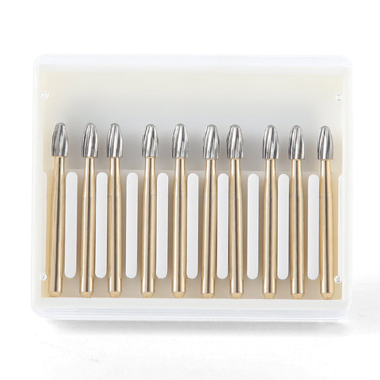 Dental Carbide Burs FG 7406 Egg Shaped Trimming & Finishing 10pcs/Box