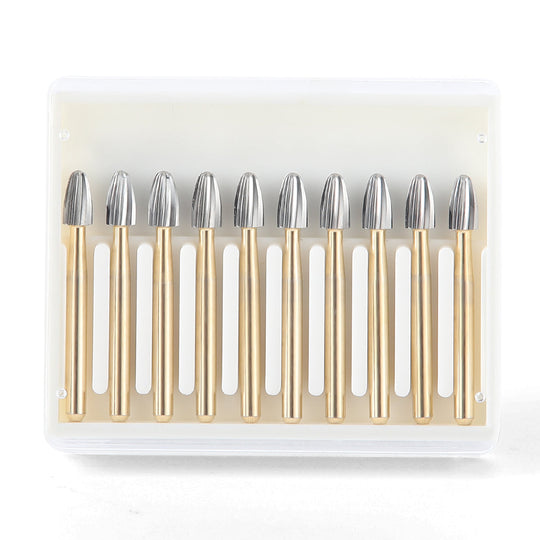 Dental Carbide Burs FG 7408 Egg Shaped Trimming & Finishing 10pcs/Box