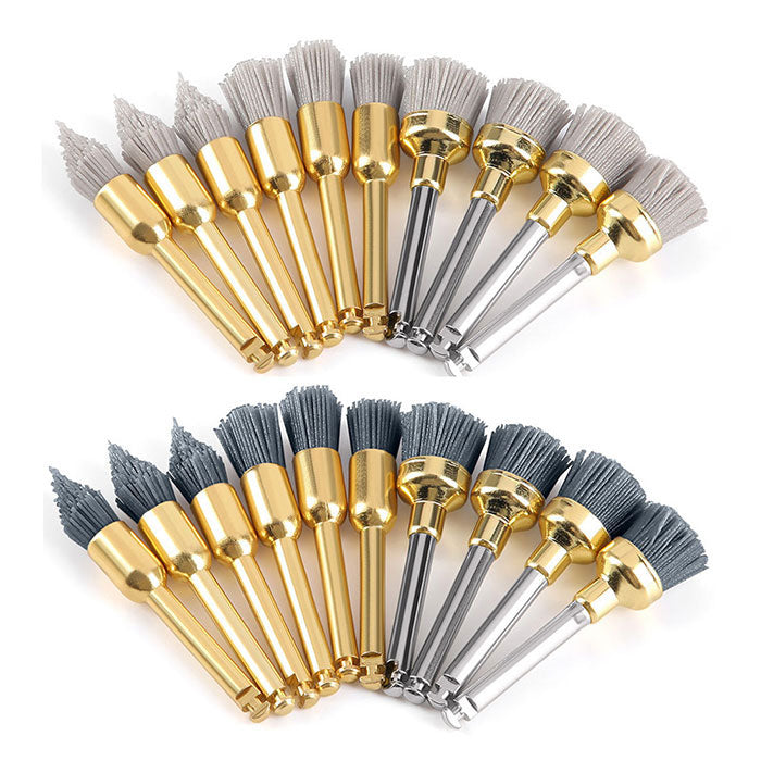 Dental Polishing Brush Flat/Sharp/Bowl For Contra Angle Handpiece Silicon Carbide/Aluminium Oxide 10pcs/Kit