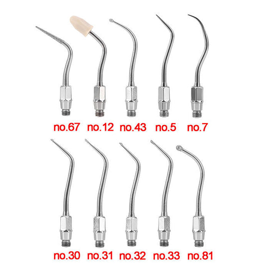 Dental Ultrasonic Air Scaler Scaling Handpiece Tips No.05-No.81