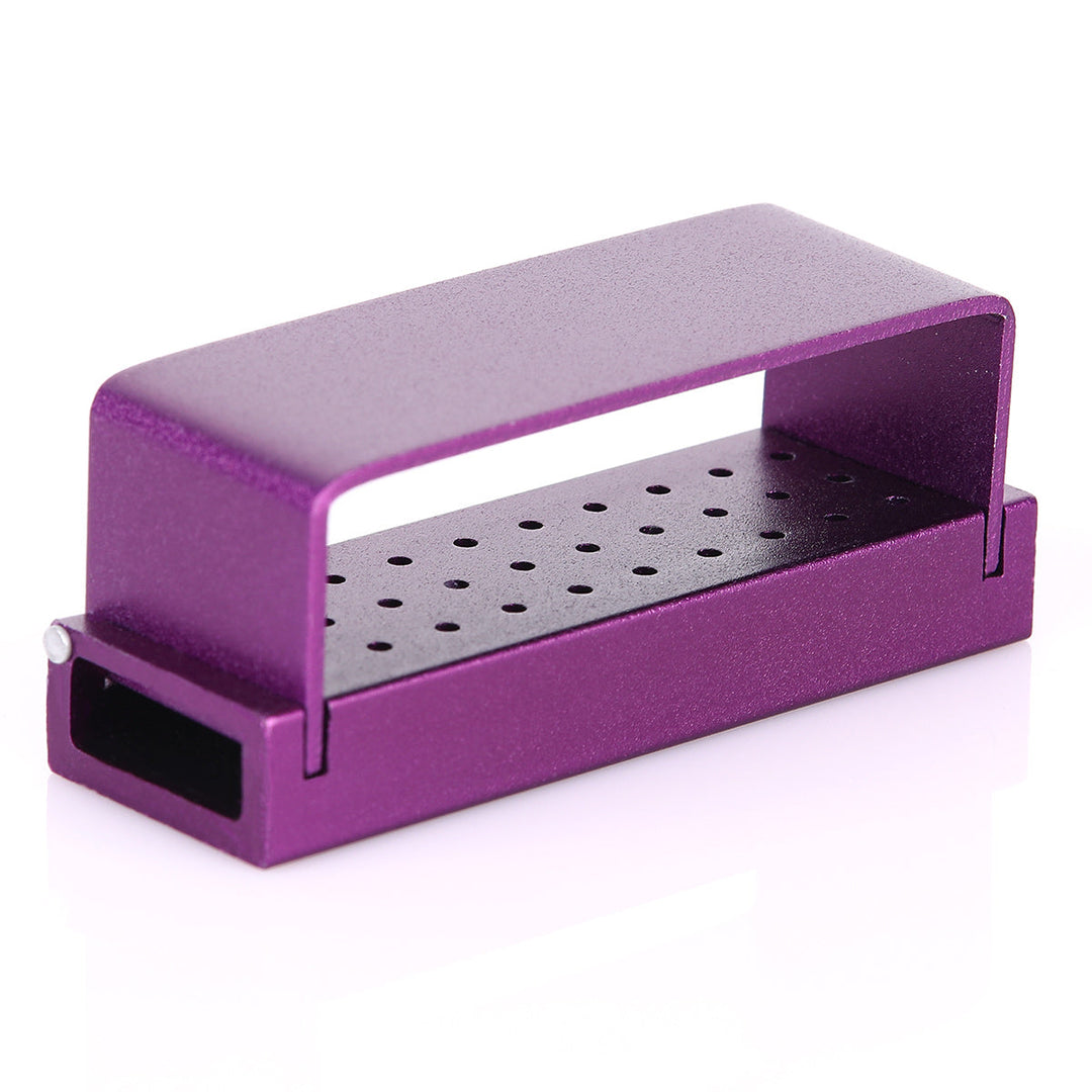 Dental Burs Drill Disinfection Block High Speed Handpiece Holder Purple 30 Holes