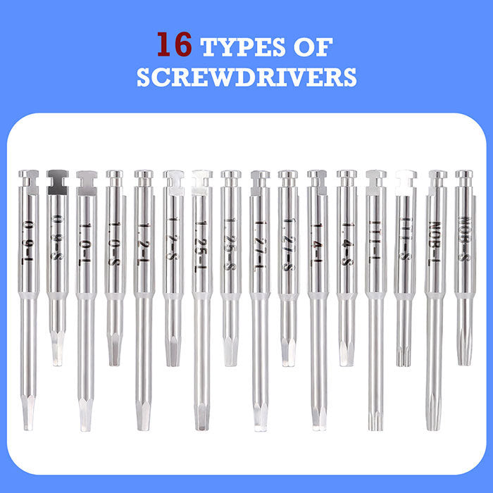 Dental Electric Wireless Torque Driver Universal Implant Torque Wrench 16pcs Drivers 10-50Ncm