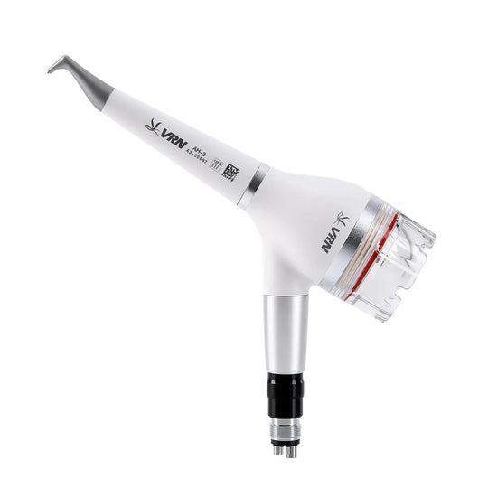 Dental Air Polisher Teeth Polishing Handpiece Whitening Spray Detachable 360° Rotating Handpiece with Quick Coupler, ergonomic design, transparent window, two-section air-polishing design, compatible with NSK, for efficient dental cleaning and polishing