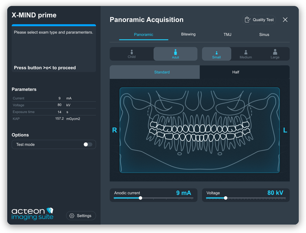 X-Mind prime 3D PAN / CBCT / CEPH