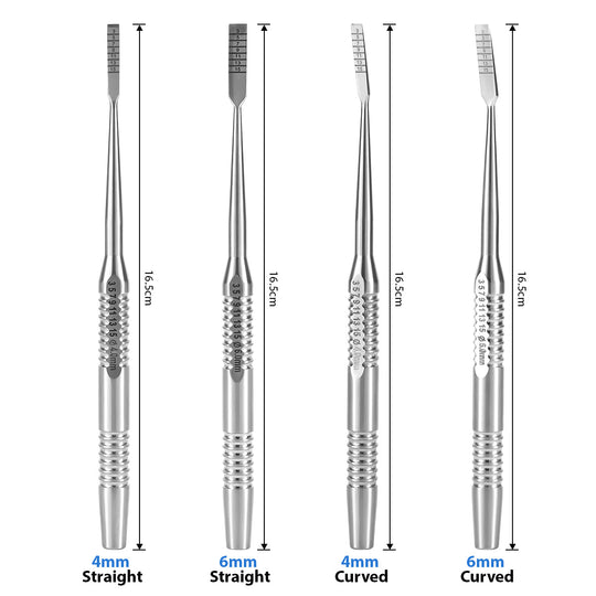 Dental Implant Surgery Splitting Bone Chisel Set Curved Straight 4pcs/Set