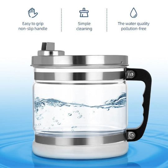 Water Distiller Stainless Steel Glass Bucket Single Screen Button With Adjustable Temperature 4L